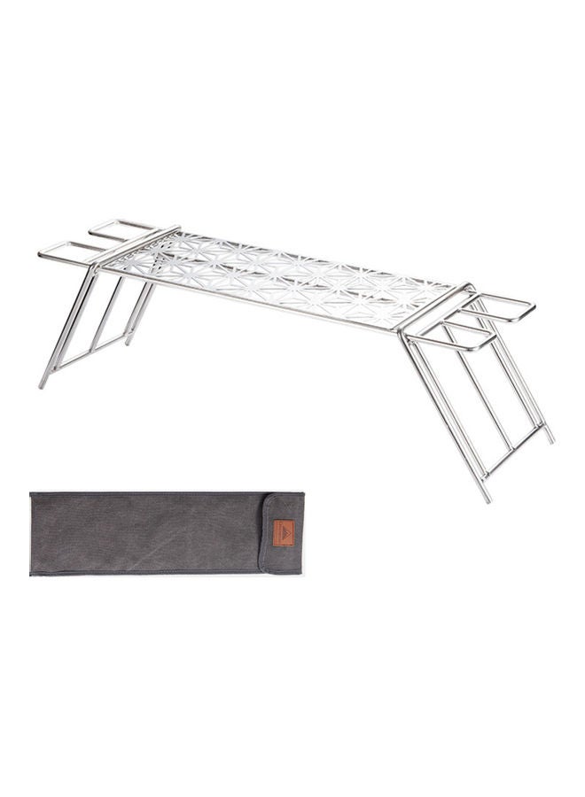 NIBEMINENT Portable Stove Top Grill Rack With Storage Bag 50x15cm - Image 1