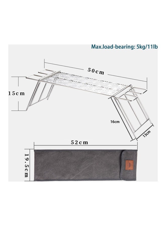 NIBEMINENT Portable Stove Top Grill Rack With Storage Bag 50x15cm - Image 3