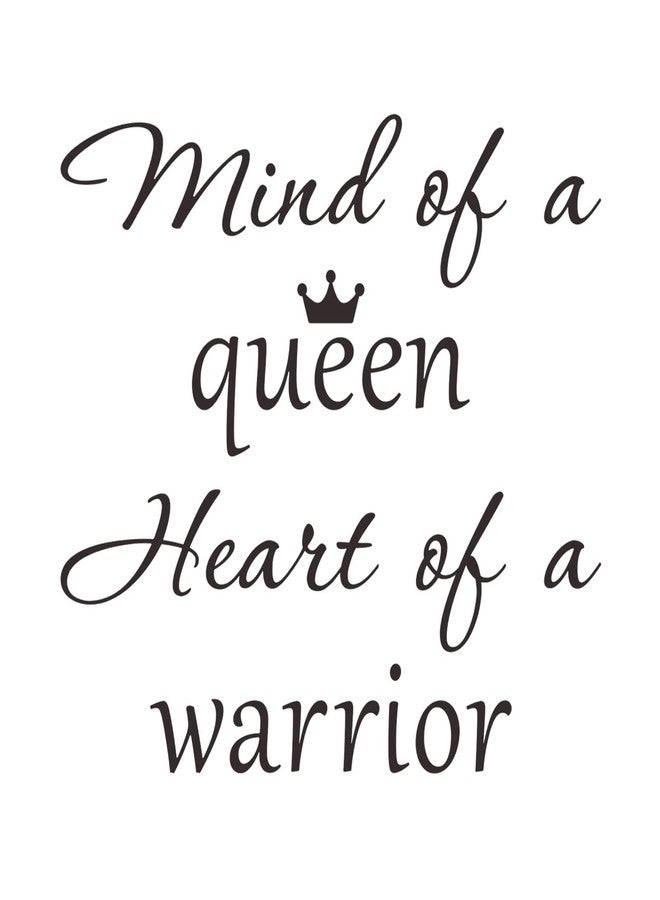 thovorrnl Wall Stickers for Bedroom, Wall Art Decal Mind of A Queen Heart of A Warrior Motivational Feminism Quote Stickers Removable DIY Vinyl Murals Decor for Woman Home Office Bedroom Living Room Decor - Image 1