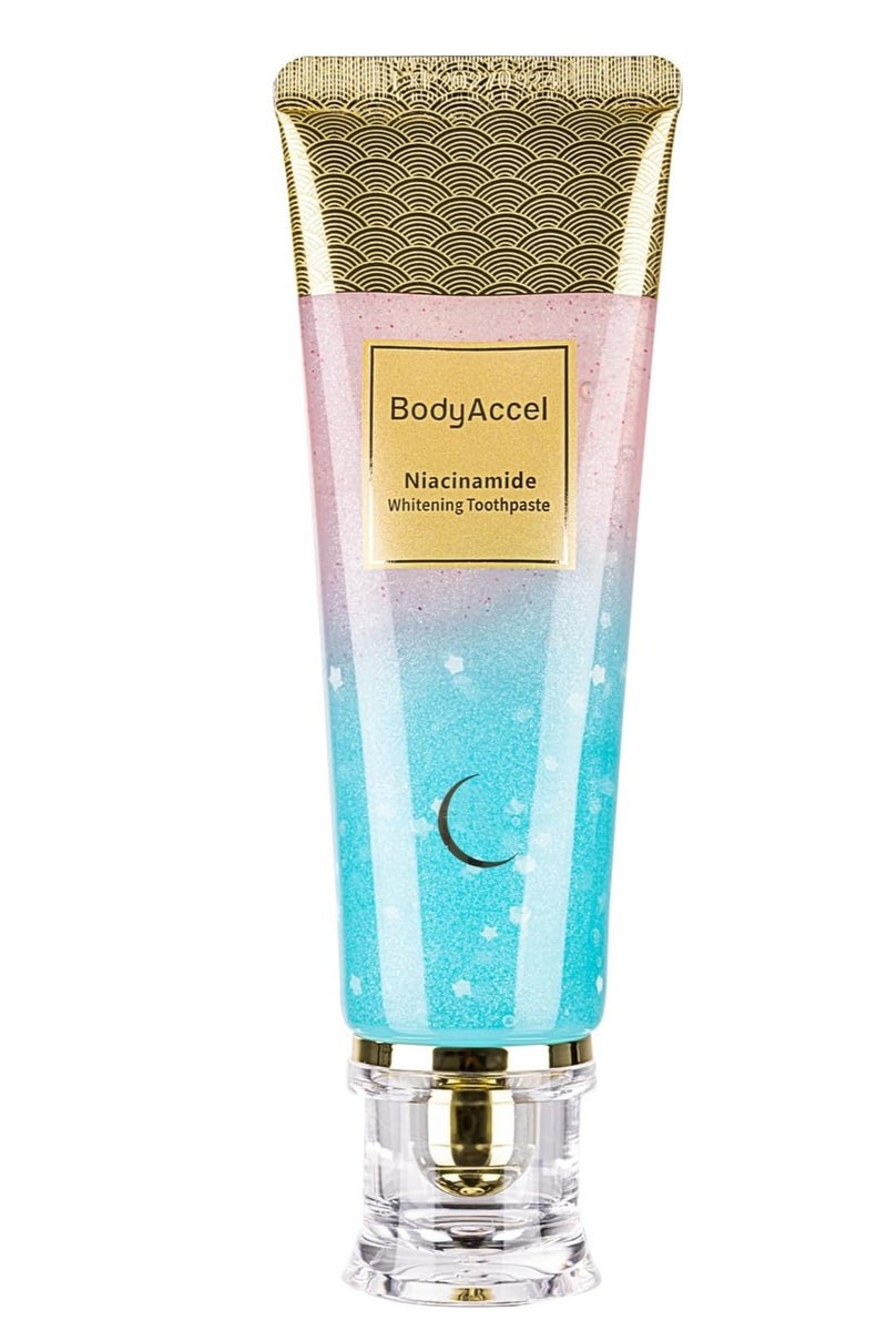 BodyAccel Niacinamide Whitening Toothpaste – BodyAccel Natural Whitening Toothpaste with Niacinamide, Gentle Formula for Brighter Teeth & Fresh Breath - Image 2
