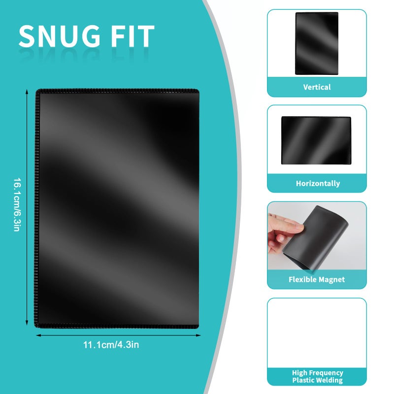 Sloworld Magnetic Picture Frame, 10 Pack Magnet Photo Frames for Refrigerator 4"x6" Reusable Fridge Photograph Frames for Locker/Whiteboard/Office Cabinet (Black 10 Pack) - Image 5