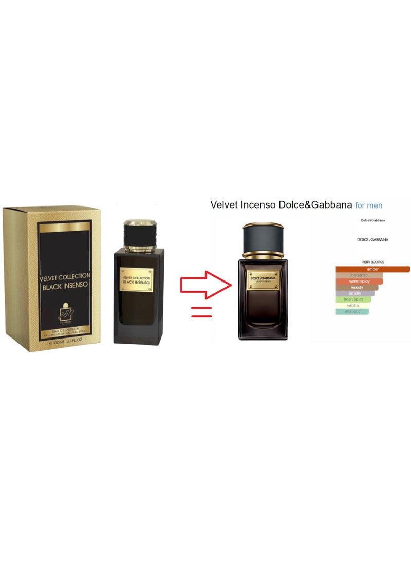 Milestone™ - Velvet Collection Black Insenso Eua De Parfum For Men - 100ml( Velvet Incenso by Dolce&Gabbana ) - Image 1