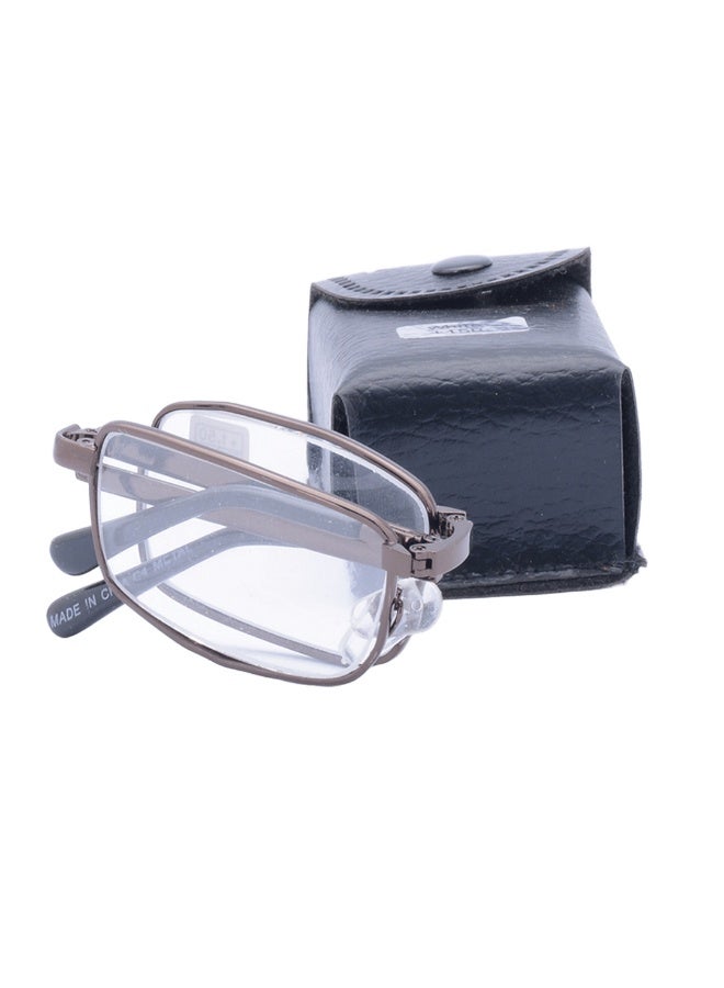 Reading glasses with a folding design for men and women – easy to carry with scratch-resistant glass lenses – comes with a leather case and original cleaning cloth. - Image 1