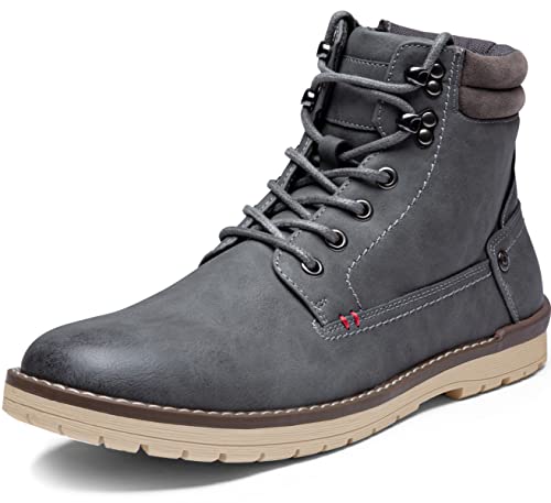 Vostey Men's Chukka Boots Motorcycle Casual Hiking Boot for Men(BMY671B Grey 11) - Image 1