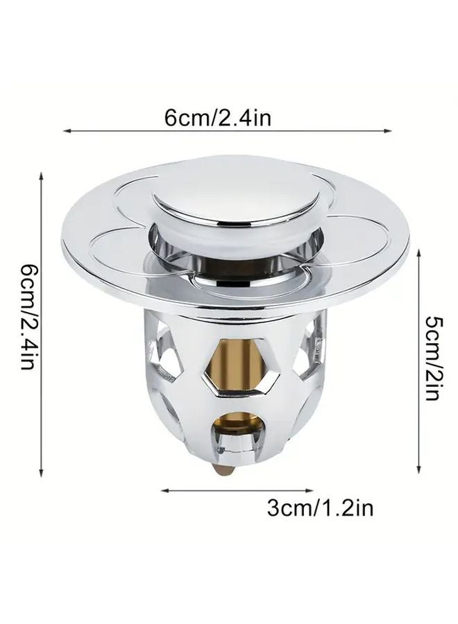 2pcs Push Type Sink Stopper Anti Clog Hair Catcher For 1 33 1 57 Inch Drains - Image 3