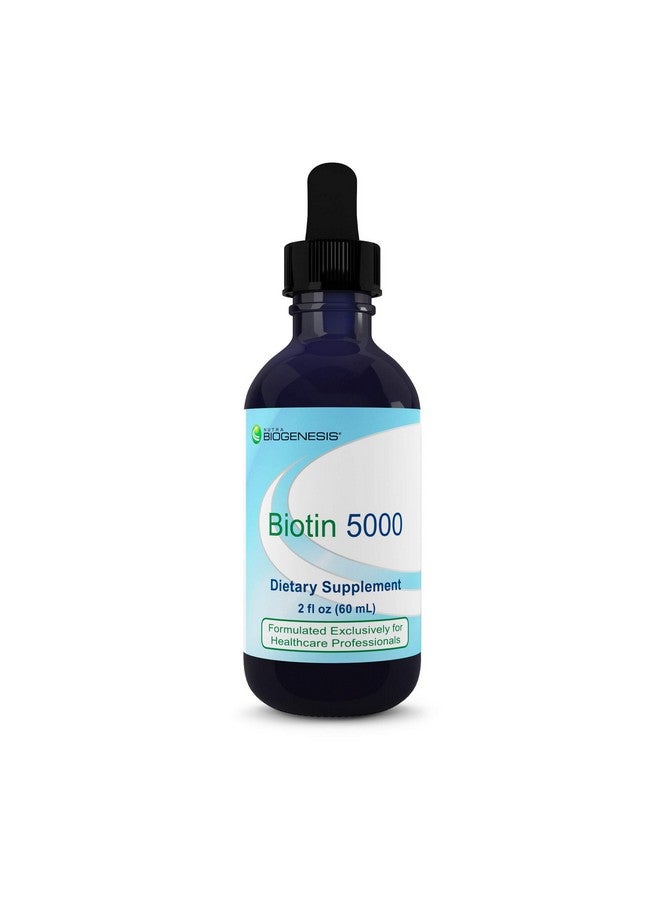 Nutra BioGenesis Biotin 5000 Liquid Vitamin B Biotin Drops For Skin Hair Adrenal And Immune Health 2 Ounce - Image 1