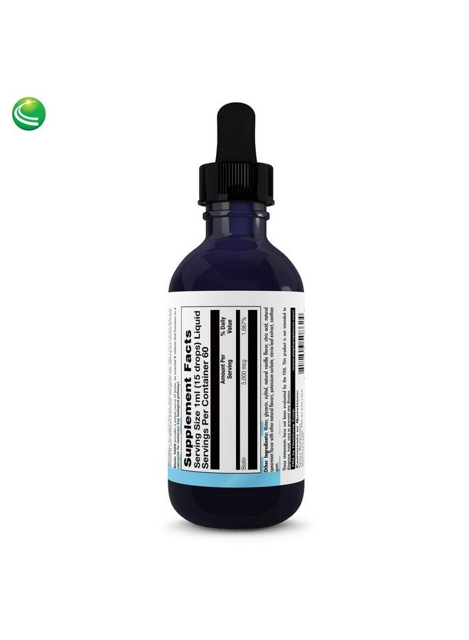 Nutra BioGenesis Biotin 5000 Liquid Vitamin B Biotin Drops For Skin Hair Adrenal And Immune Health 2 Ounce - Image 3