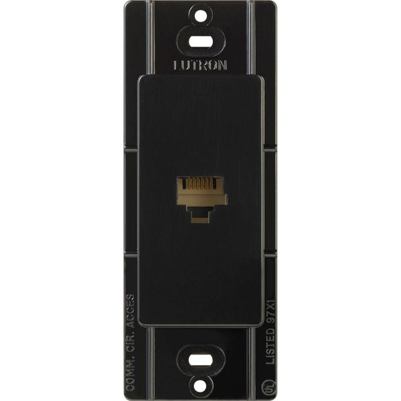 Lutron Ca-Pj-Bl Claro Telephone Jack, Black