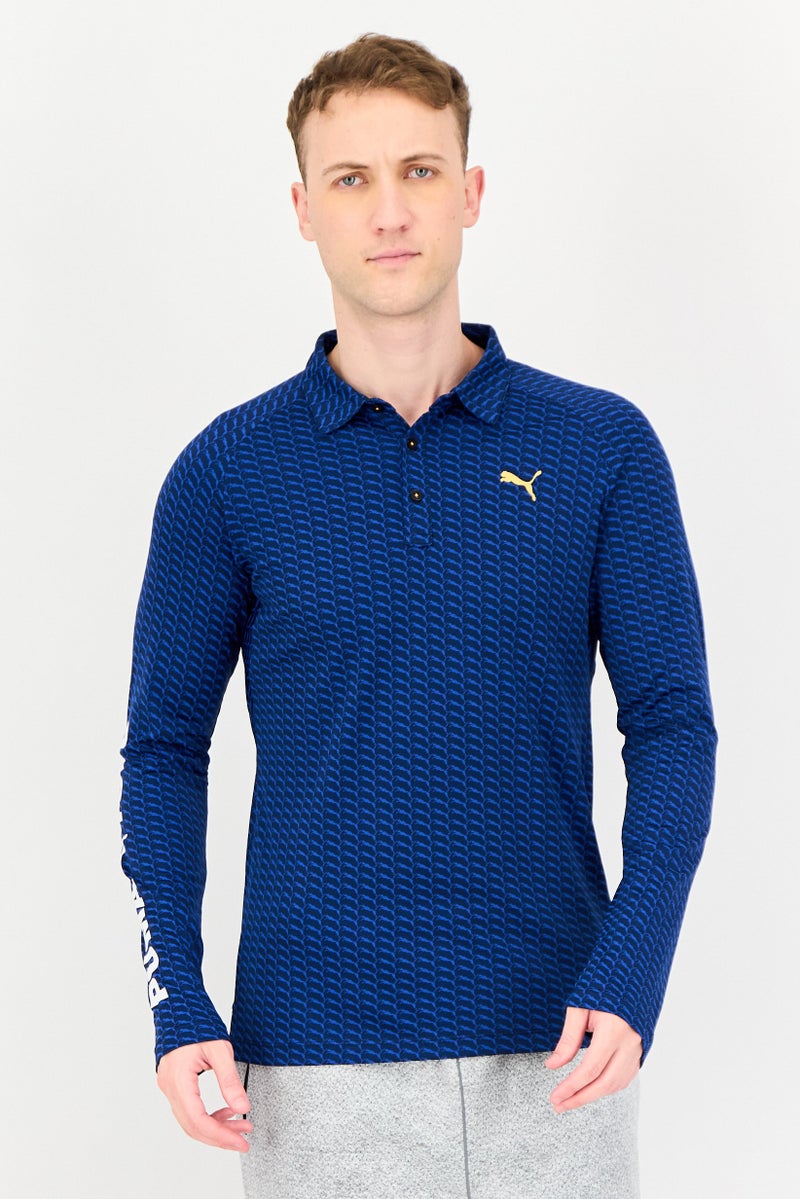PUMA Men Sportswear Fit Long Sleeve Outdoor Polo Shirt, Multicolor - Image 1