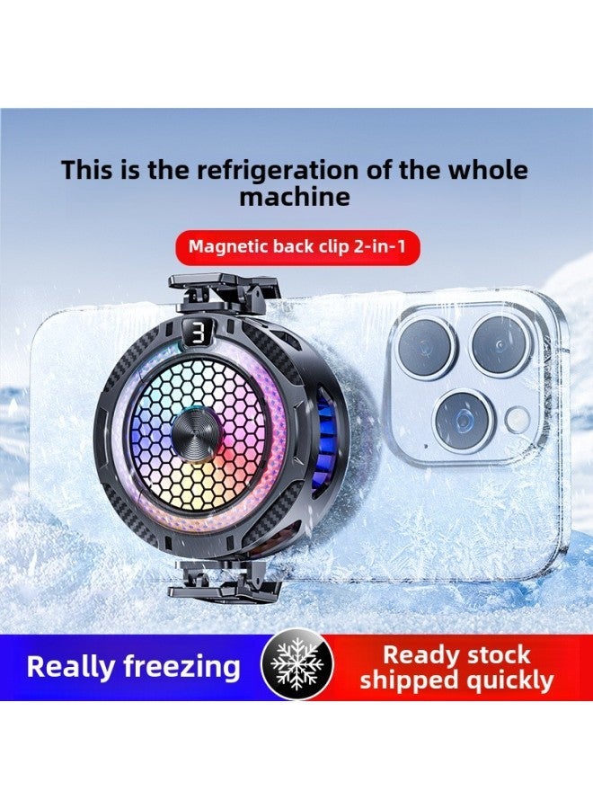 Mobile Phone Radiator Cooling Artifact Semiconductor Refrigeration Ultra-quiet Game Third-gear Magnetic Attraction Electric Competition Live Broadcast-Colour:Sr09 Radiator-standard Style-three Gears-white - Image 3