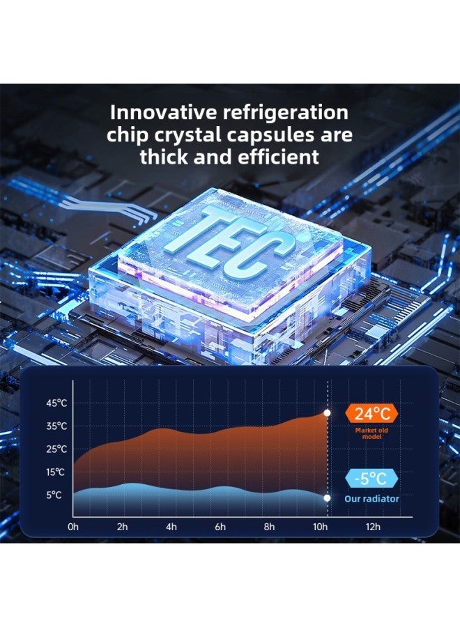 Mobile Phone Radiator Cooling Artifact Semiconductor Refrigeration Ultra-quiet Game Third-gear Magnetic Attraction Electric Competition Live Broadcast-Colour:Sr09 Radiator-standard Style-three Gears-white - Image 4