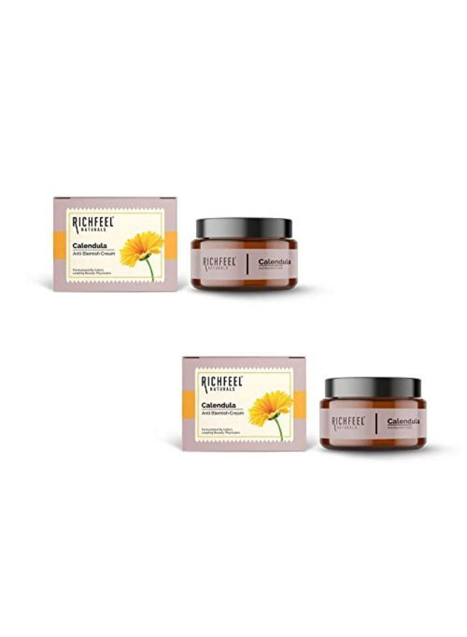 Richfeel Calendula Anti Blemish Overnight Cream | Power Of Soothing Calendula & Clinically Potent Echinacea | For Skin Prone To Acne, Blemishes & Scars | Physician Formulated 50G - Pack Of 2 - Image 3
