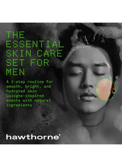 Hawthorne Hawthorne Men's Everyday Essential Skincare Set With Face Wash Cleanser and Lotion. A 2-Step Routine for Smooth, Hydrated Skin. All Natural Ingredients, Paraben Free, Phthalate Free. 4 Fl. Oz. Each.  - Image 2