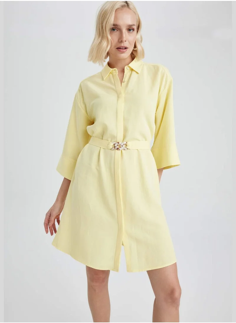 DeFacto Woman Long Sleeve Woven Dress