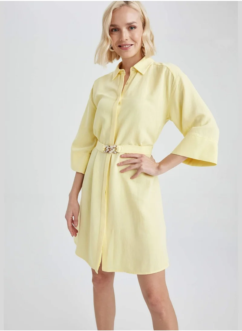 DeFacto Woman Long Sleeve Woven Dress