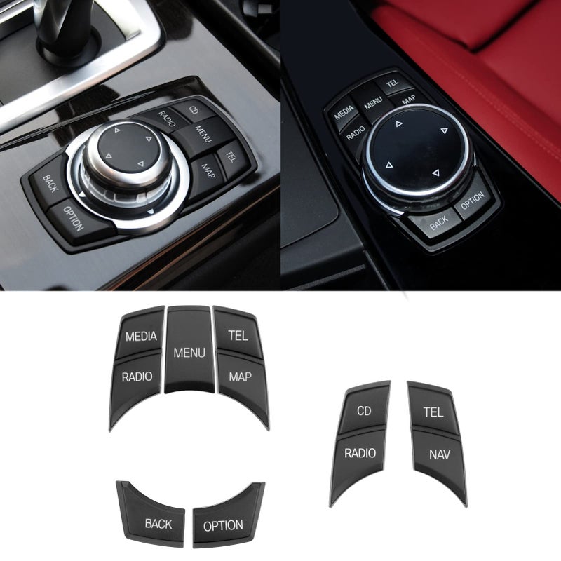 Jaroxn Compatible with BMW iDrive Button Replacement Multimedia iDrive Control Button for 1 F202 F223 F30 F314 F32 F335 F107 F01X1 F48X3 F25X4 F26X5 F15X6 F15 7PCS