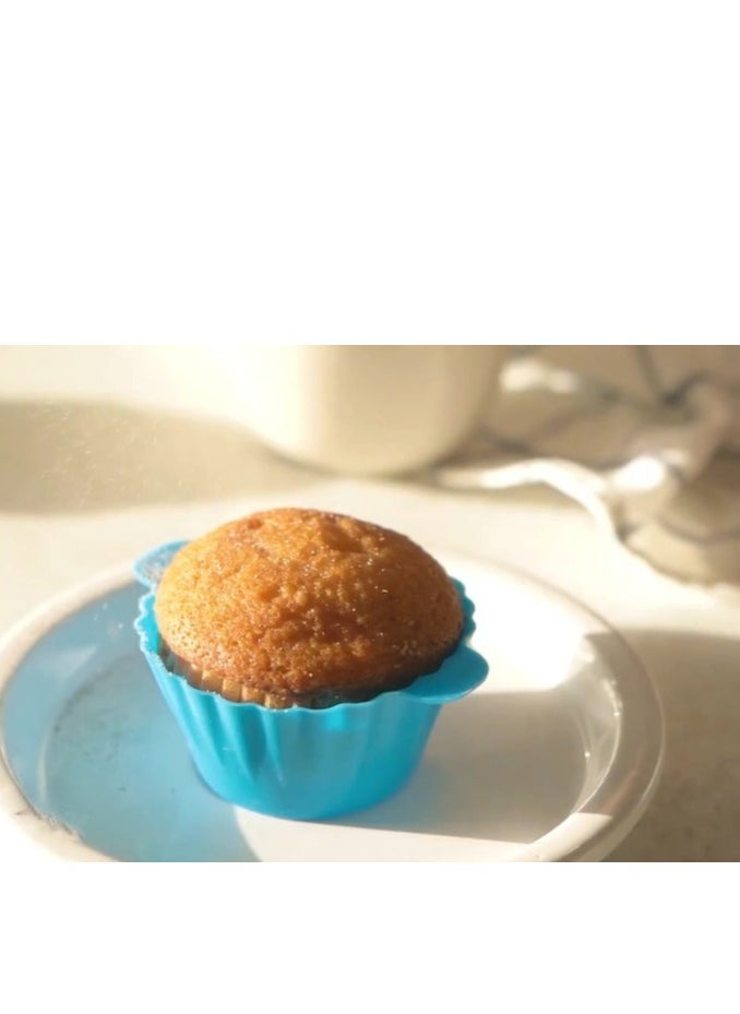 kleez KLEEZ Silicone Baking Cups – 6-Pack, Reusable & Non-Stick Cupcake Liners – Food-Grade, Heat-Resistant, Multi-Color Muffin Molds for Baking  - Image 4
