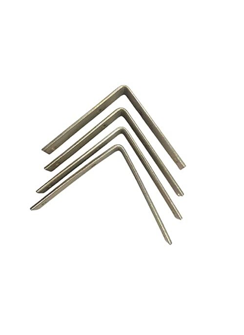 TMC TMC L Angles Clamps Brackets Made of Strong Iron A Set of 4 Pieces for shelve Support Size 4 x 4 Set of 4 Pieces  - Image 1