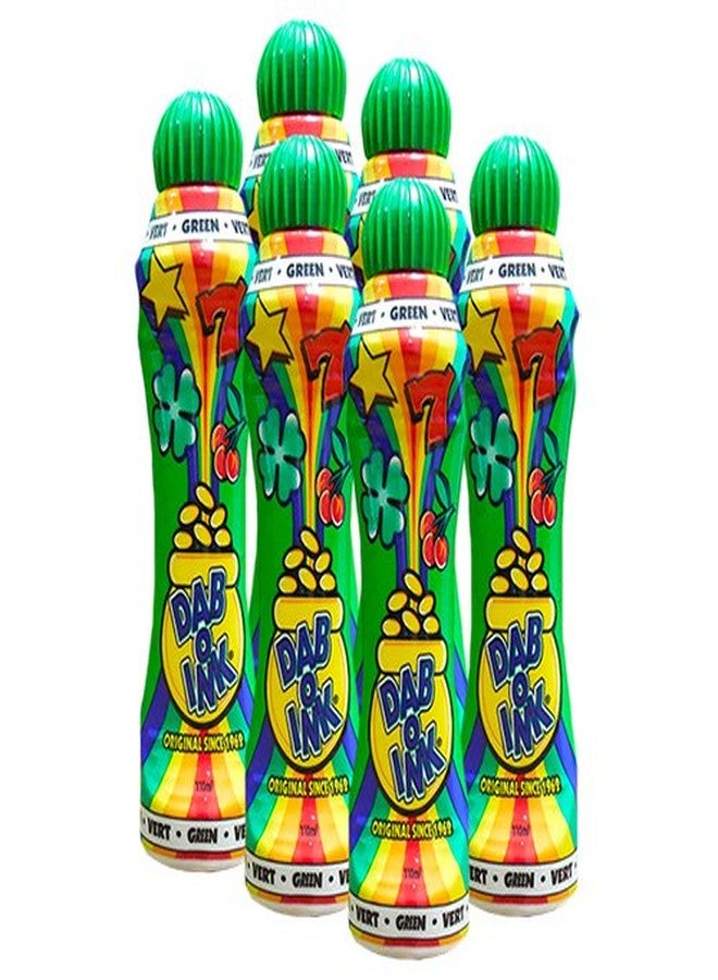 Dab-O-Ink Six Pack 4oz Green Bingo Dauber - Image 1