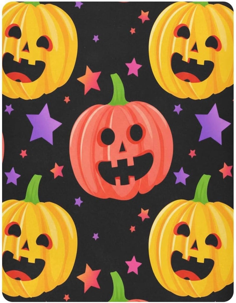 Halloween Purple Pumpkins Crib Sheets for Boys Girls Ultra Soft Breathable Baby Crib Sheet Fitted Crib Sheets for Standard Size Crib and Toddler Mattresses, 39 x 27 Inch - Image 2