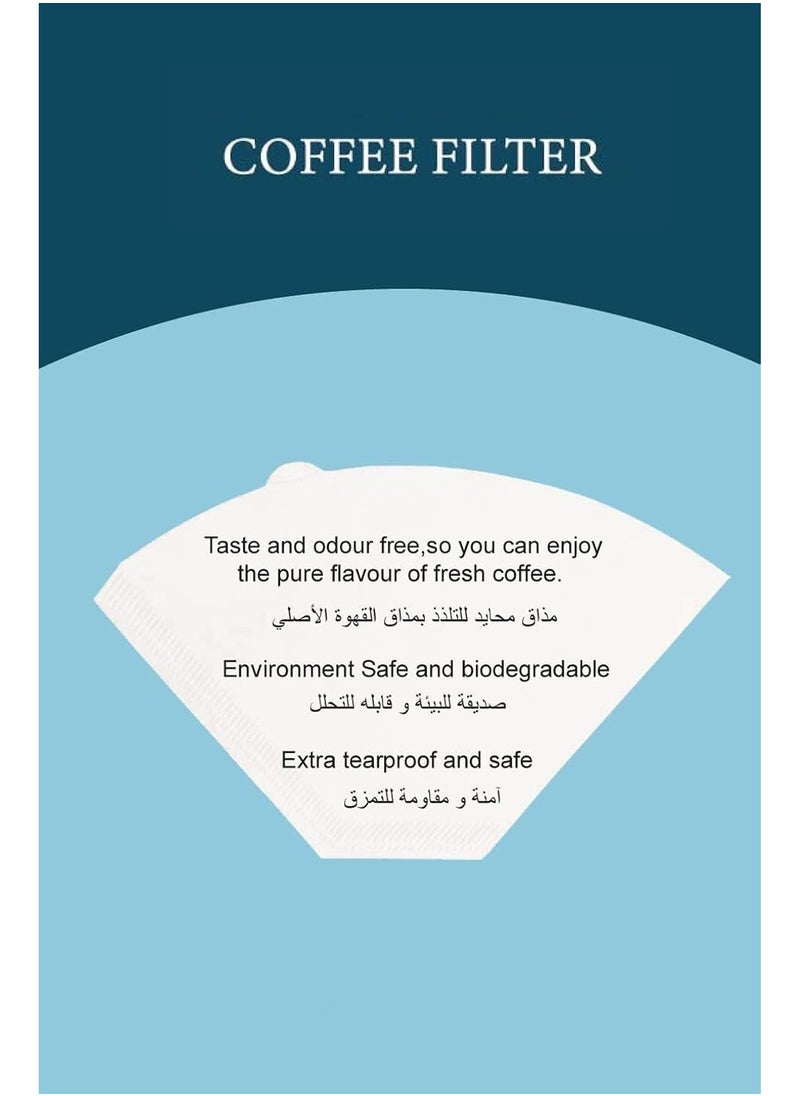 Generic - Coffee Filters #4 Cone Shape, White, 40 Count Easy to Clean and Convenient for Brewing - Image 1