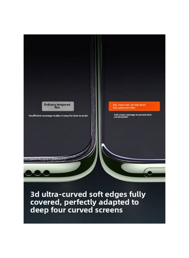 [3D Hot Bending Full Adhesive Film] Applicable To Millet 15Pro Mobile Phone Film 14ultra Curved Screen Ceramic 13spro Tempered-Colour:3d Hot Bending Full Adhesive Film1 Set [push And Stick In SecondsFingerprint Unlocks In SecondsUpgraded Explosion-proof]-Size:For Xiaomi12 Pro Dimensity Edition