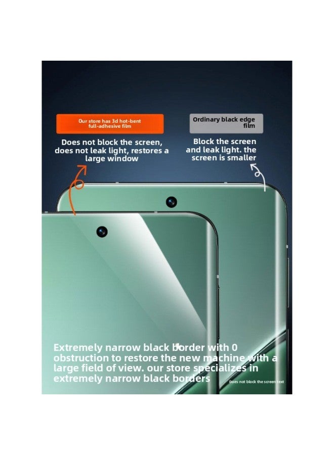 [3D Hot Bending Full Adhesive Film] Applicable To Millet 15Pro Mobile Phone Film 14ultra Curved Screen Ceramic 13spro Tempered-Colour:3d Hot Bending Full Adhesive Film1 Set [push And Stick In SecondsFingerprint Unlocks In SecondsUpgraded Explosion-proof]-Size:For Xiaomi12 Pro Dimensity Edition