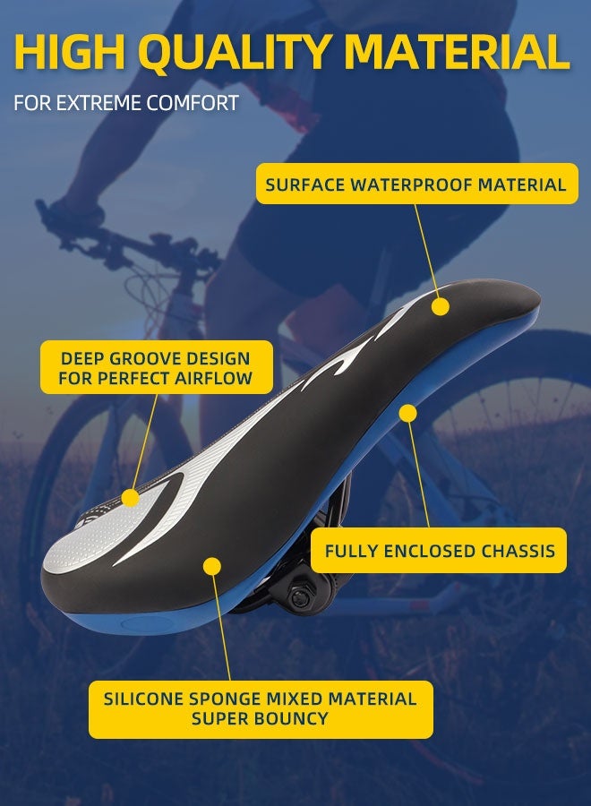CREEPER Bicycle Saddle - Unisex - 3-zone design, "no pain after riding" professional grade silicone shock-absorbing seat cushion | Waterproof and non-slip | Essential for commuting, ergonomics - Image 4