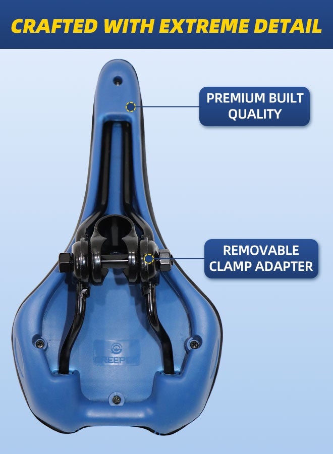 CREEPER Bicycle Saddle - Unisex - 3-zone design, "no pain after riding" professional grade silicone shock-absorbing seat cushion | Waterproof and non-slip | Essential for commuting, ergonomics - Image 3