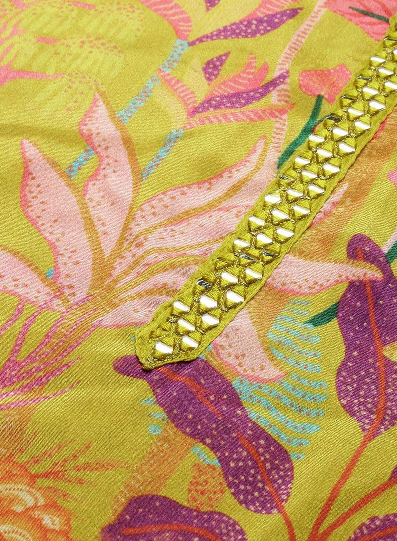 ISHIN Women YELLOW 3 pcs (Kurta with Dupatta) - Image 2