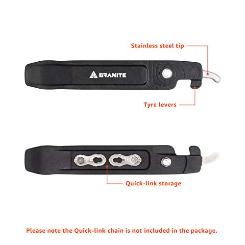 Granite Talon Bike Tire Levers with Bicycle Chain Master Link Pliers Function, Bike Chain Quick-Link Removing Tools, Bike Tool Kit for Mountain Bike, Road Bike, BMX Bike (Orange) - Image 3