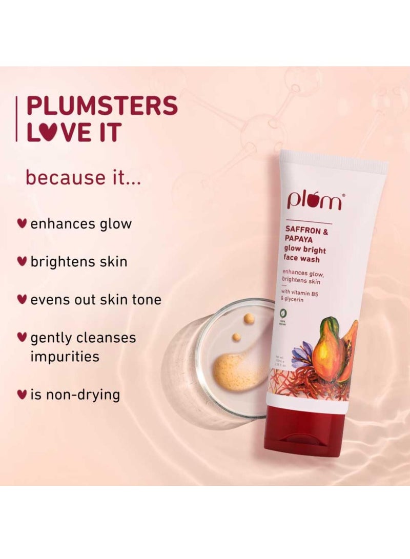 بلوم غسول وجه مُشرق بخلاصة البرقوق والزعفران والبابايا مع فيتامين ب5 | يُعزز إشراقة البشرة ويُضفي عليها إشراقة | لا يُجفف البشرة | لجميع أنواع البشرة | غسول وجه جل مُشرق للنساء والرجال | لجميع أنواع البشرة | 100 مل - Image 2