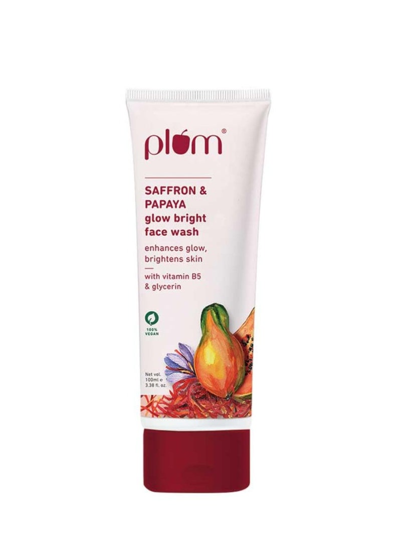بلوم غسول وجه مُشرق بخلاصة البرقوق والزعفران والبابايا مع فيتامين ب5 | يُعزز إشراقة البشرة ويُضفي عليها إشراقة | لا يُجفف البشرة | لجميع أنواع البشرة | غسول وجه جل مُشرق للنساء والرجال | لجميع أنواع البشرة | 100 مل - Image 1