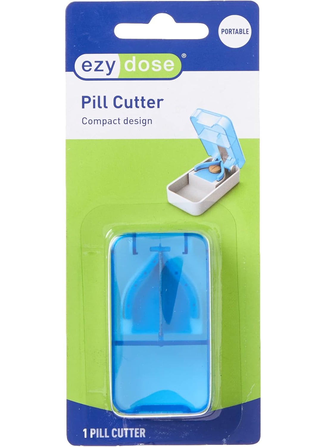 Ezy Dose EZY DOSE Pill Cutter and Splitter, Daily Usage, Safely Cut Pills, Vitamins and Tablets, Accurate and Easy Cutting, Compact Design, Stainless Steel Blade, Travel Sized, Color May vary, BPA Free 