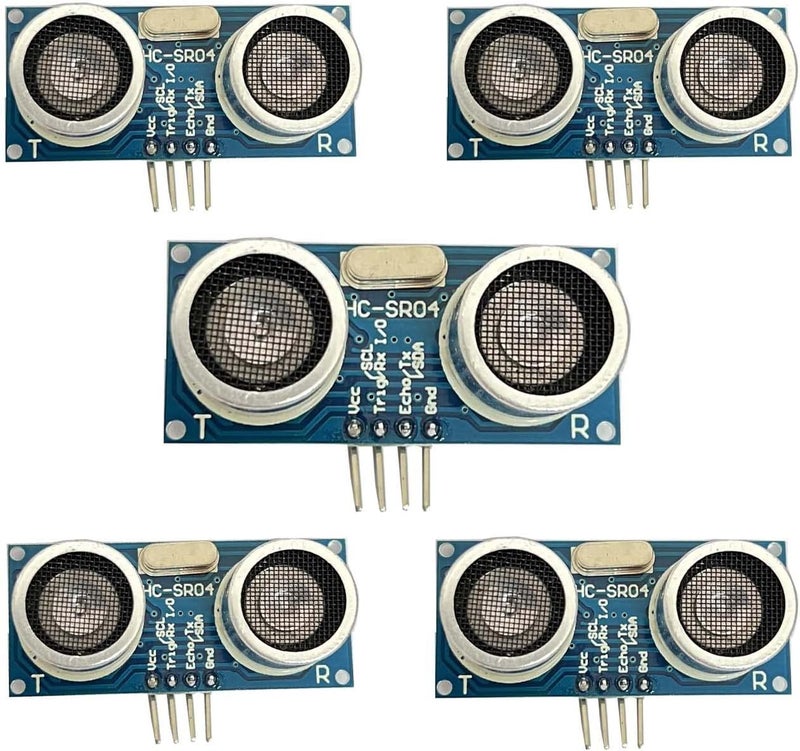 FainWan 5pcs HC-SR04 Ultrasonic Sensor Module Distance Measuring Sensor Module for Ar-duino UNO MEGA2560 Nano - Image 1