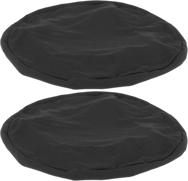 2pcs Stretch Round Bar Stool Covers, Removable Elastic Round Bar Chair Seat Protectors, Washable Slipcovers for Home Kitchen Dining Room Barstools, Black - Image 1