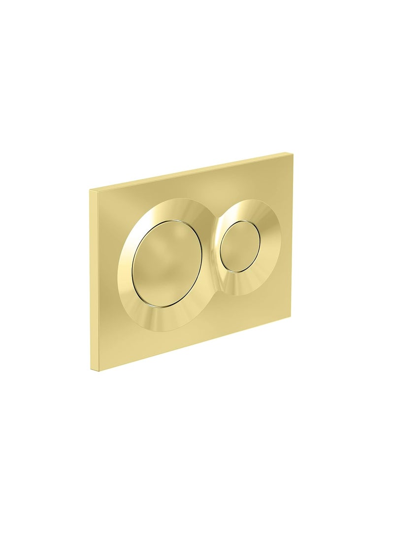 Kohler KOHLER LYNK Pneumatic Dualflush Faceplate in French Gold color compatible with Kohler Pneumatic inwall tank or cistern tank 
