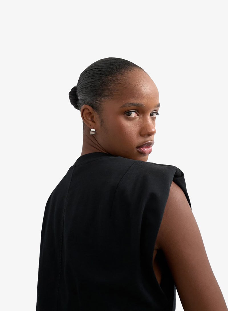 TOPSHOP Julia Shoulder Pad T-Shirt - Image 4