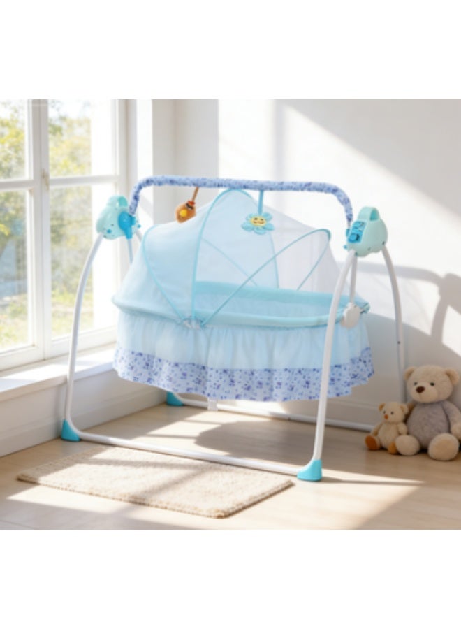 Arabest Electric Baby Crib Cradle, 0-18 MonthsInfant Bed Auto Swing with Music, 25KG/55LBS Capacity, Foldable Baby Bassinet - Image 1