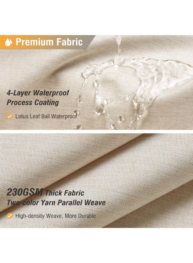 BTTN Fabric Shower Curtain Linen Textured Heavy Duty Polyester Cloth Shower Curtain Set with 12 Plastic Hooks Hotel Luxury Waterproof Decorative Shower Curtain - Image 2