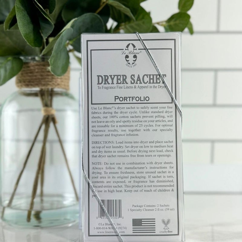 Le Blanc Portfolio Double Pack Dryer Sachet - Luxury Scented Fabric Sachet for Your Dryer (1 Pack) - Image 3