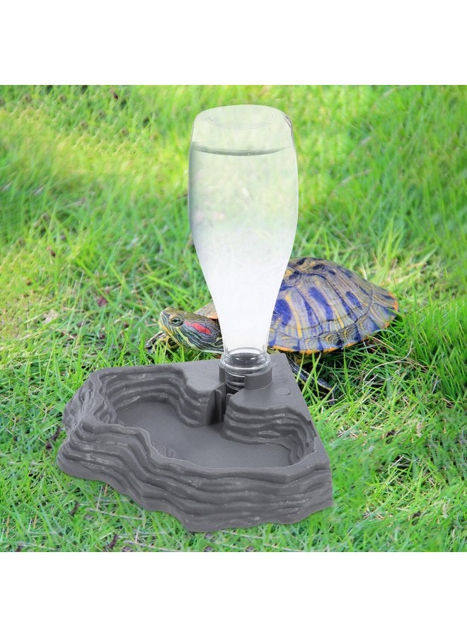 Scicalife Reptile Water Feeder - Automatic Water Dispenser Waterer Feeding Accessories for Turtle Frog Bearded Dragons Lizards Geckos for Terrarium Tank (Grey) - Image 5