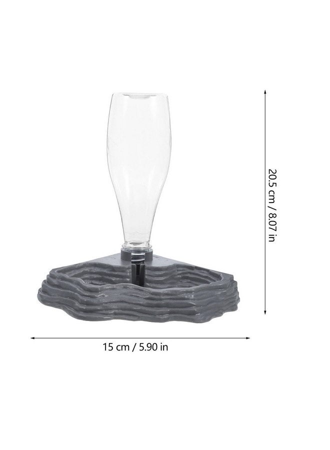 Scicalife Reptile Water Feeder - Automatic Water Dispenser Waterer Feeding Accessories for Turtle Frog Bearded Dragons Lizards Geckos for Terrarium Tank (Grey) - Image 2