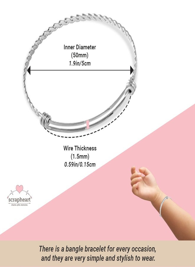 SCRAPHEART 5th BIRTHDAY BRACELET, 5th Birthday Charm Bracelet, 5 Year Old Daughter Birthday Gift Idea, Fifth Birthday Gift, 5 Year Old Birthday Bangle - Image 3