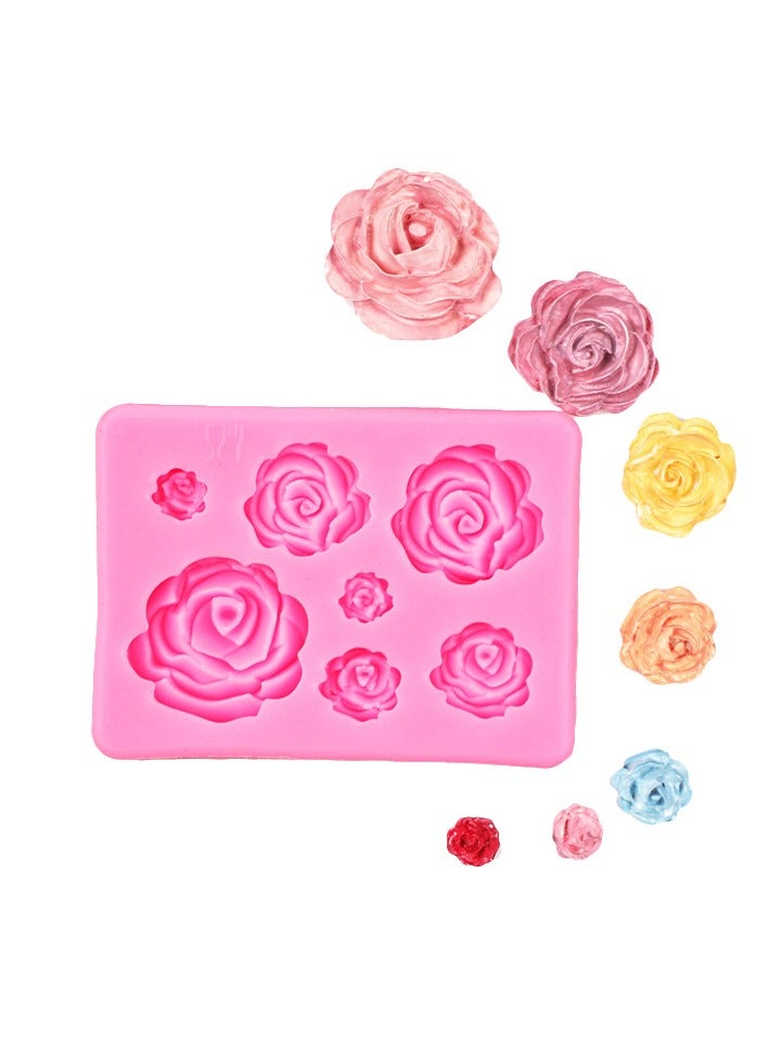 ONLYMAY 7PCS  silicone molds set，Rose Flowers，Gems, letters, numbers, marine animals, sunflowers，silicone molds Cake Chocolate Mold wedding Cake Decorating Tools Fondant Sugarcraft Cake Molds  - Image 5