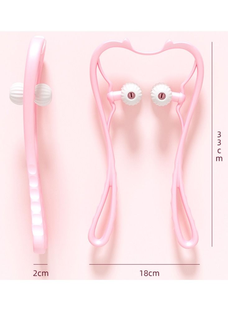 DubaiGallery 4 Wheel Neck Massager Neck Shoulder Therapy Dual Trigger Self Massage Point Roller Back Stretcher Deep Massage Tools - Image 4