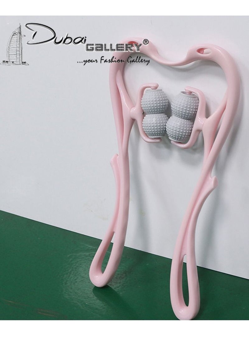 DubaiGallery 4 Wheel Neck Massager Neck Shoulder Therapy Dual Trigger Self Massage Point Roller Back Stretcher Deep Massage Tools - Image 1