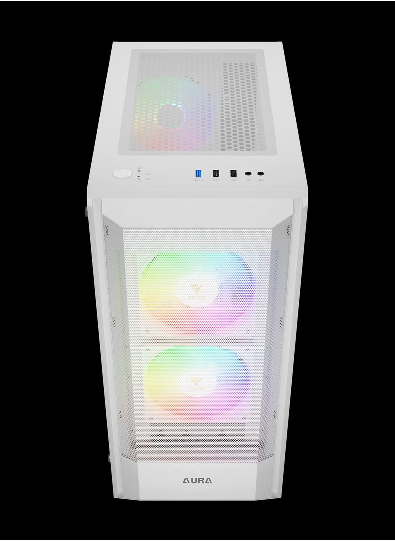 GAMDIAS AURA GC6 WH ARGB FINE MESH ARGB MID-TOWER CASE  - Image 3