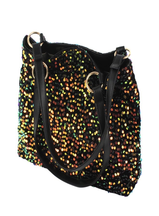 AISI Women Glitter Sequin Shoulder Tote Bag Ladies Large Capacity Shiny Shopping Bag Pouch - Image 5