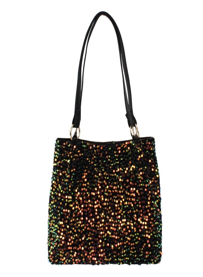 AISI Women Glitter Sequin Shoulder Tote Bag Ladies Large Capacity Shiny Shopping Bag Pouch - Image 1